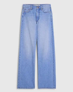 Blue Relaxed Straight Leg Jeans