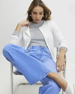Blue Relaxed Straight Leg Jeans