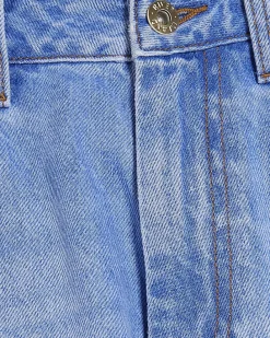 Blue Relaxed Straight Leg Jeans