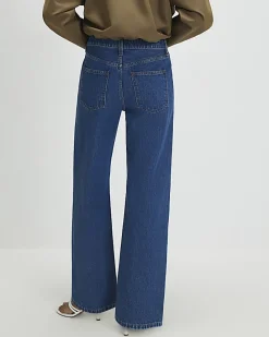 Blue Relaxed Straight Leg Jeans