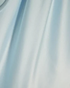Blue Satin One Shoulder Maxi Dress