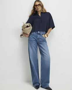 Blue Short Sleeve Polo Shirt