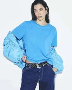 Blue Short Sleeve Slim Fit T-Shirt