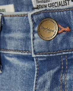 Blue Skinny Capri Jeans