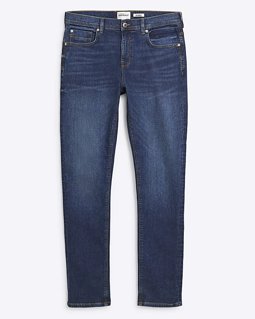 Blue Skinny Fit Stretch Jeans