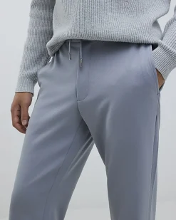 Blue Slim Fit Elasticated Smart Joggers