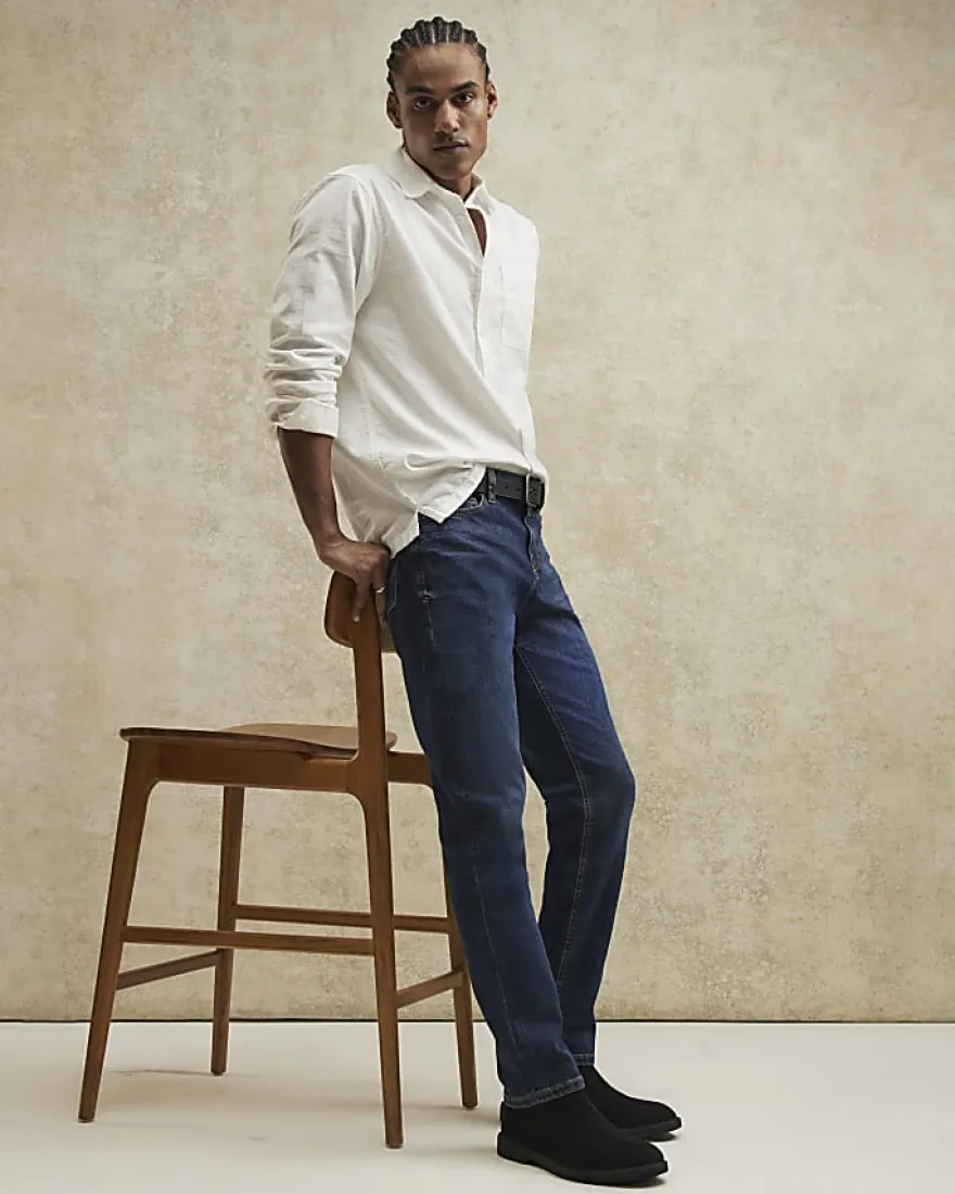 Blue Slim Fit Stretch Jeans
