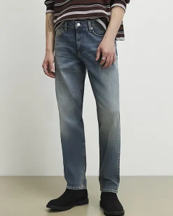Blue Slim Fit Washed Jeans