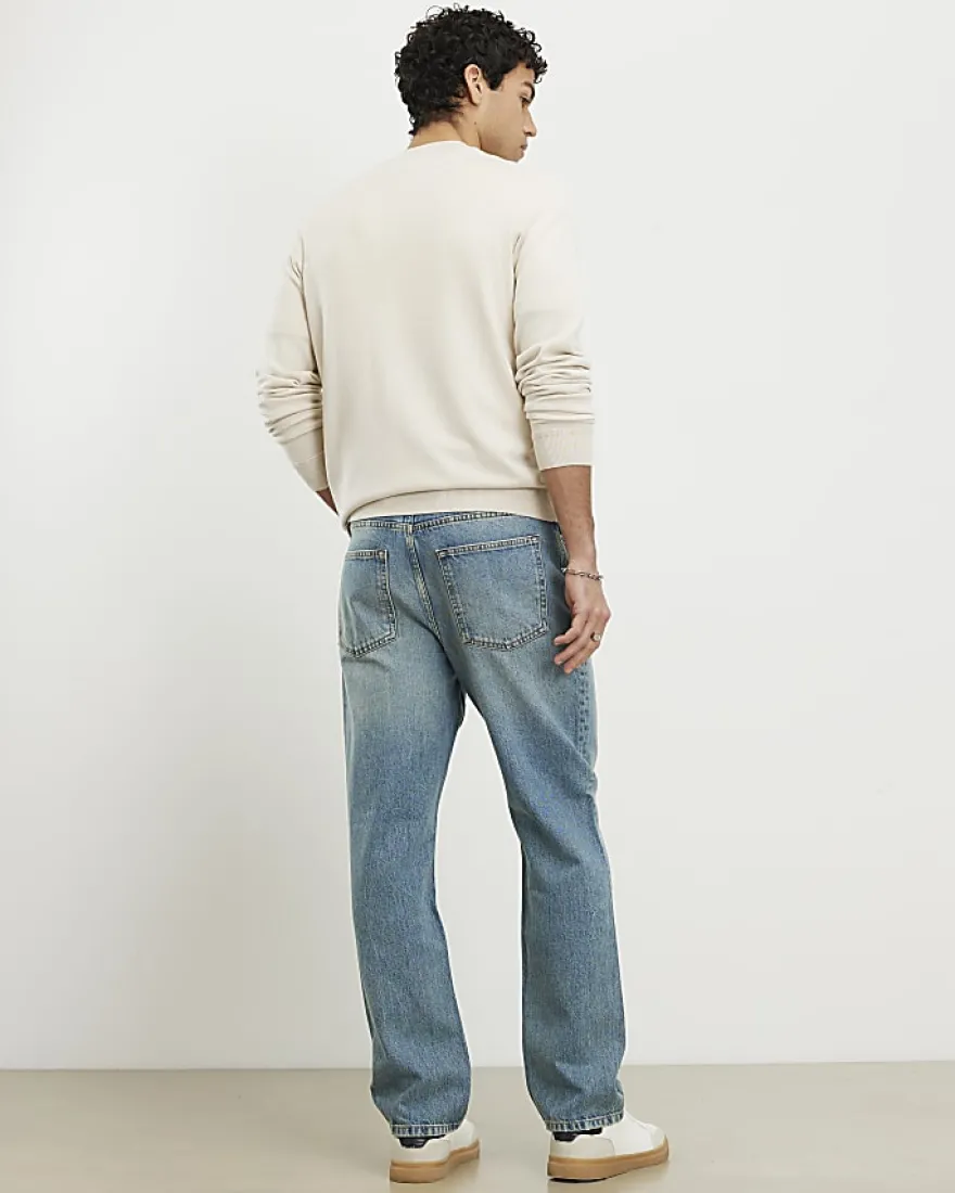Blue Straight Fit Jeans