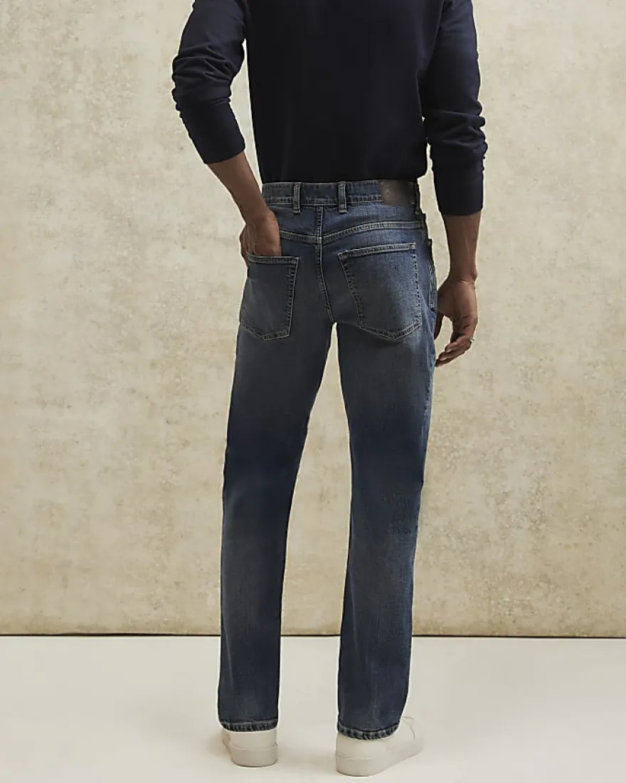 Blue Straight Fit Jeans