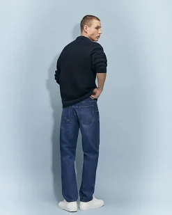 Blue Straight Leg Jeans
