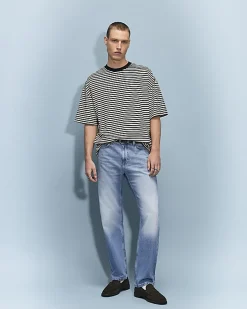 Blue Straight Leg Jeans