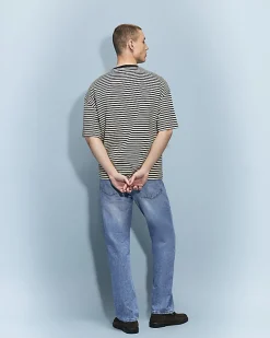 Blue Straight Leg Jeans