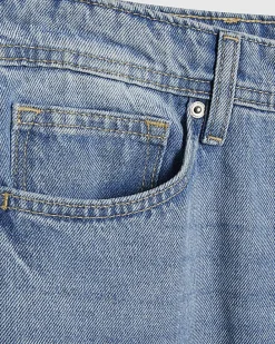 Blue Straight Leg Jeans