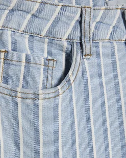 Blue Stripe Relaxed Straight Leg Jeans