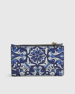 Blue Tile Print Mini Purse