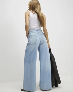 Blue Wide Leg Jeans