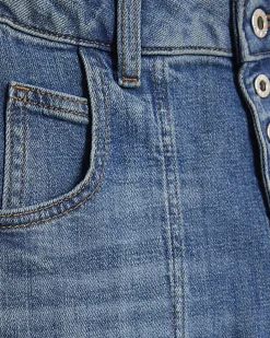 Blue Wide Leg Pocket Front Jeans