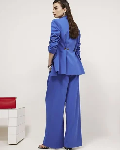 Blue Wide Leg Trousers