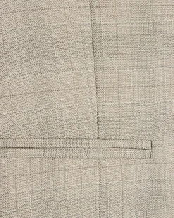 Boys Beige Check Waistcoat 4 Piece Set