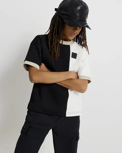 Boys Beige Colour Block Luminis t-shirt