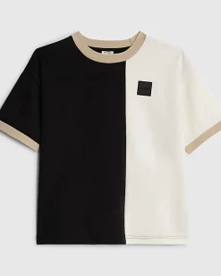 Boys Beige Colour Block Luminis t-shirt