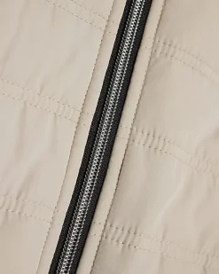Boys Beige Hooded Hybrid Jacket