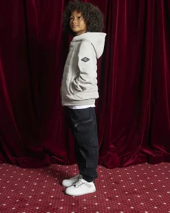 Boys Beige Hooded Hybrid Jacket
