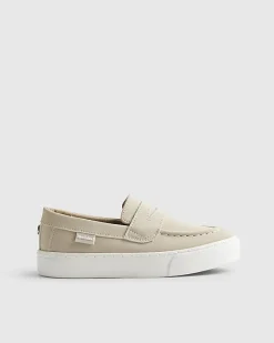Boys Beige Loafers