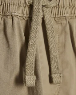 Boys Beige Twill Cargo Shorts
