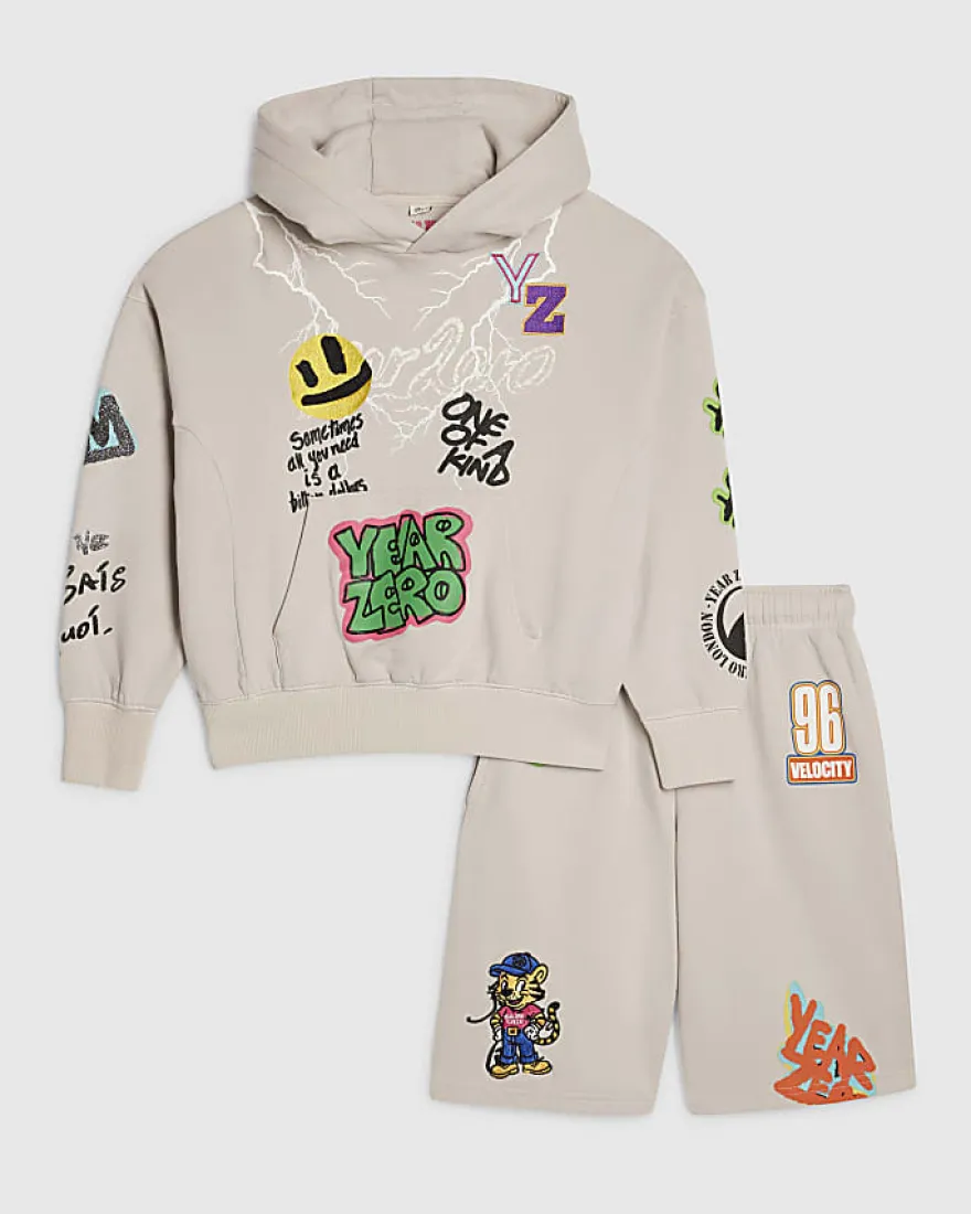 Boys Beige Year Zero Graffiti Set