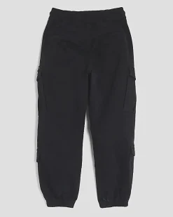 Boys Black Cargo Trousers