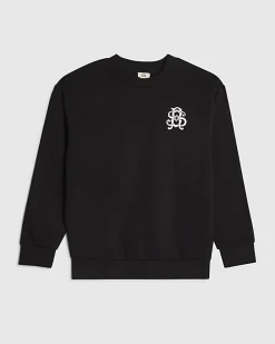 Boys Black Crest Sweatshirt