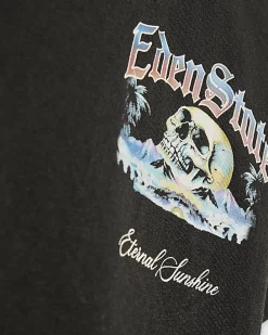 Boys Black Oversized Skull Wash T-Shirt