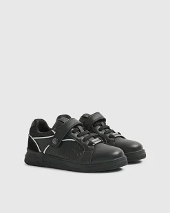 Boys Black RI Embossed Trainers