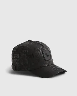 Boys Black RVR Monogram Cap