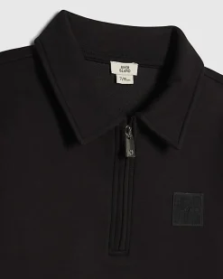 Boys Black Slim Fit Polo Jogger Set