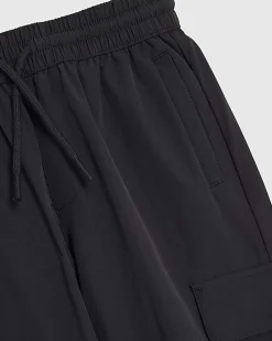Boys Black Zip Cargo Trousers