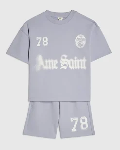 Boys Blue Ame Saint 78 T-Shirt Set