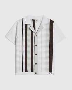 Boys Blue Stripe Polo Shirt