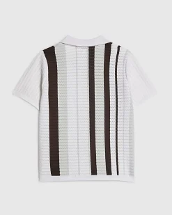 Boys Blue Stripe Polo Shirt