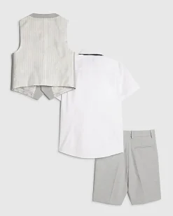 Boys Blue Tailored Waistcoat 4 Piece Set