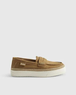 Boys Brown Espadrille Loafers