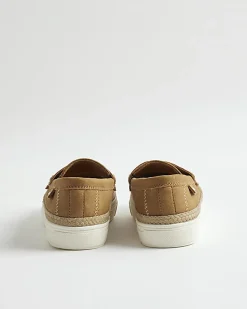 Boys Brown Espadrille Loafers