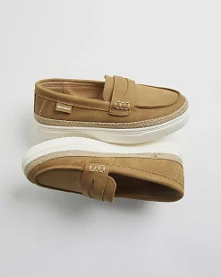 Boys Brown Espadrille Loafers