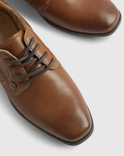 Boys Brown Faux Leather Point Shoes
