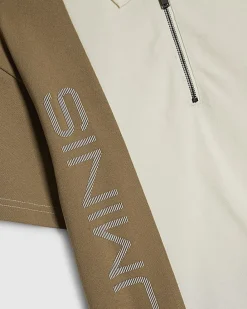 Boys Brown Oversized Polo Shirt Set