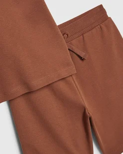 Boys Brown RR T-Shirt And Short Sets