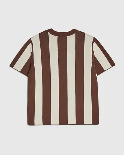 Boys Brown Stripe Football T-Shirt