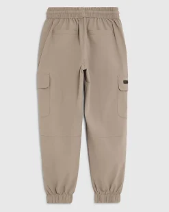 Boys Brown Zip Cargo Trousers